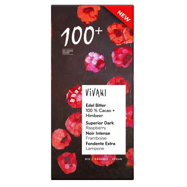 Vivani Bio Edel Bitter 100% Cacao + Himbeer