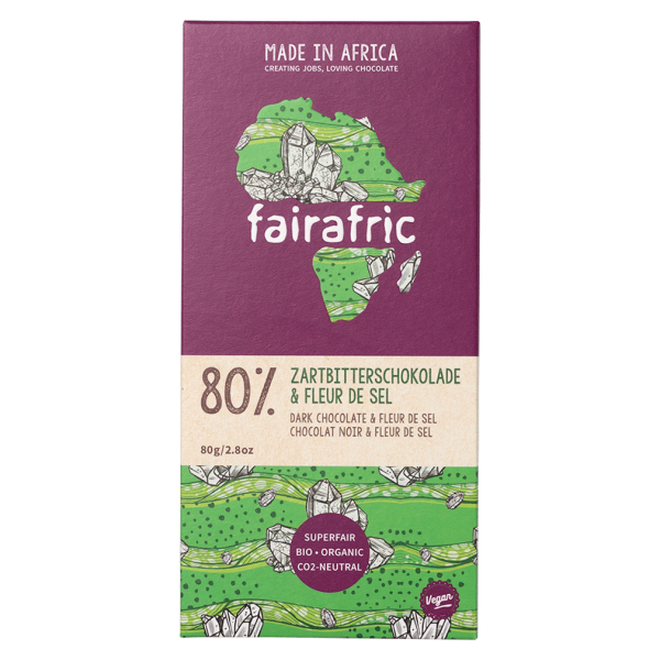 fairafric Bio Zartbitterschokolade &amp; Fleur de Sel
