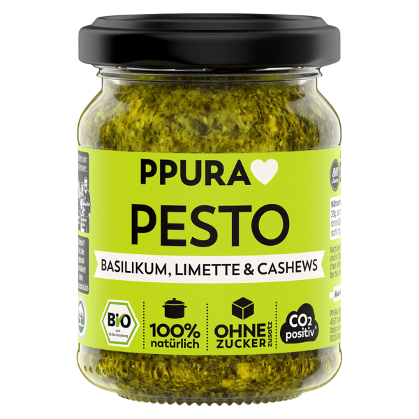 PPura Bio Pesto Genovese Frische Basilikum, Limette und Cashews