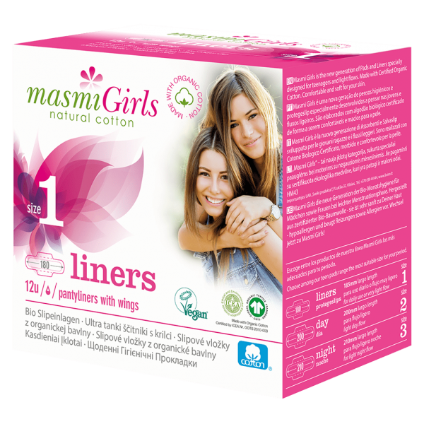 Masmi Organic Care Bio Slipeinlagen Girls 1