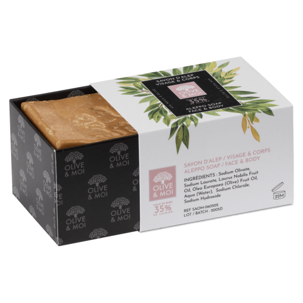 Olive &amp; Moi Aleppo-Seife, 35% Lorbeeröl