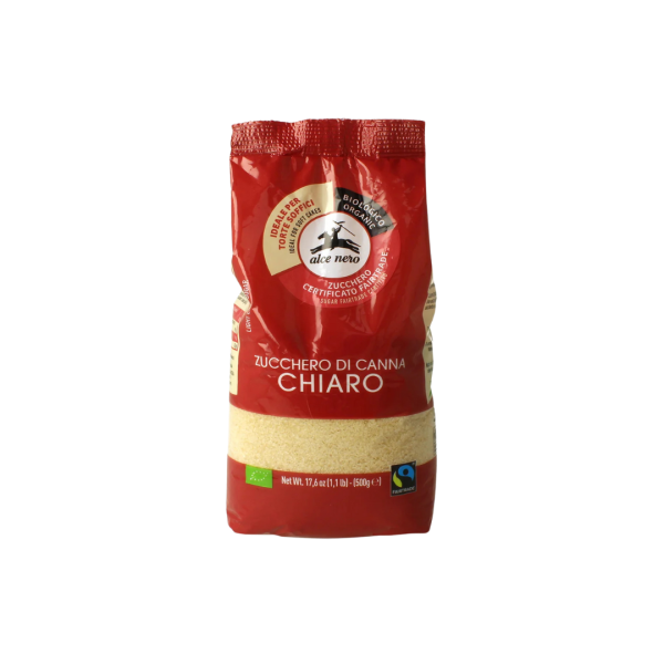 Alce Nero Bio Heller Rohrzucker aus biologischem Anbau, 500g