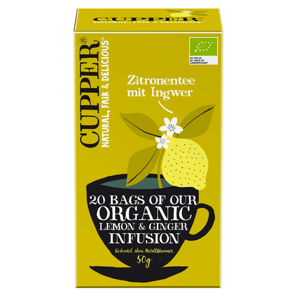 Cupper  Bio Zitronentee mit Ingwer, 50g