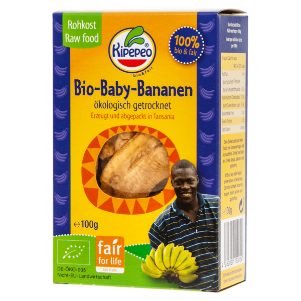 Kipepeo Bio Baby Bananen getrocknet