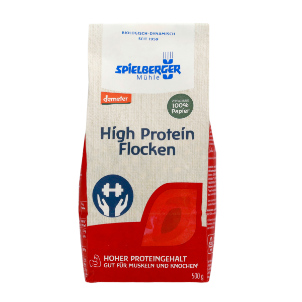 Spielberger Bio High Protein Flocken mit Soja und Hafer, 500g