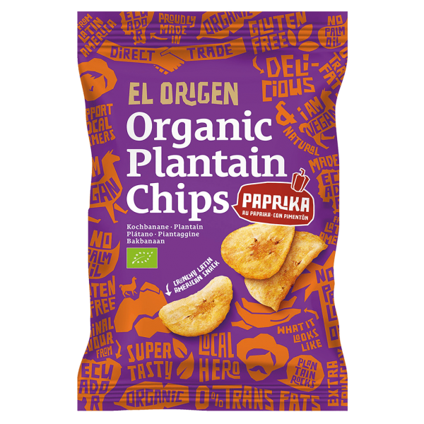 el Origen Bio Kochbananen Chips mit Paprika