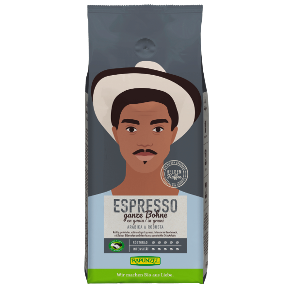 Rapunzel Bio Heldenkaffee Espresso, ganze Bohne