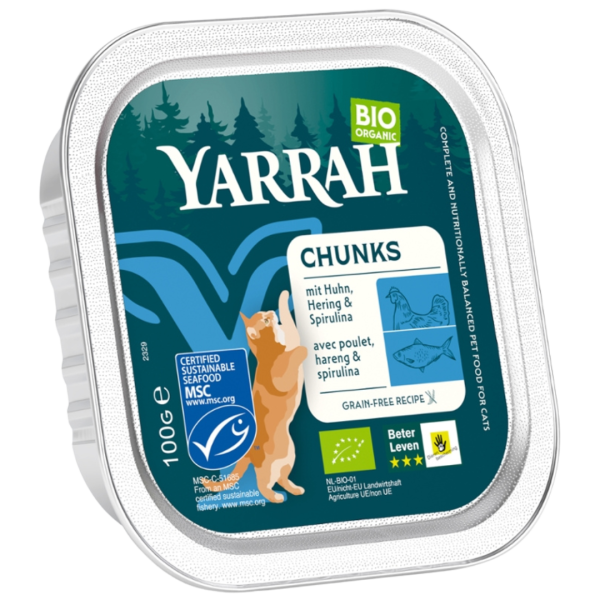 Yarrah Bio Katzenfutter Bröckchen Fisch