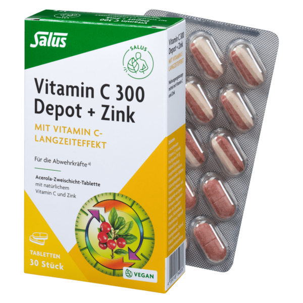 Salus C-300-Depot + Zink Tabletten