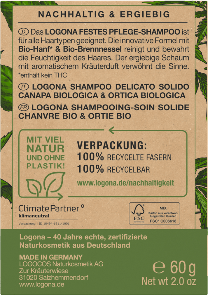 Logona Bio-Hanf Bio-Brennnessel & bei Shampoo von Pflege Festes