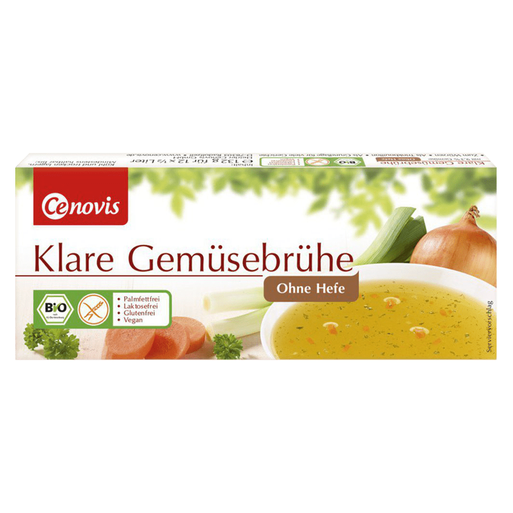Bio Klare Gemüsebrühe, ohne Hefe, 12 Würfel von Cenovis bei greenist.de