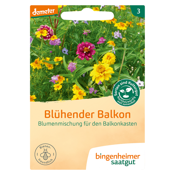 Bingenheimer Saatgut Bio Blumenmischung, Blühender Balkon