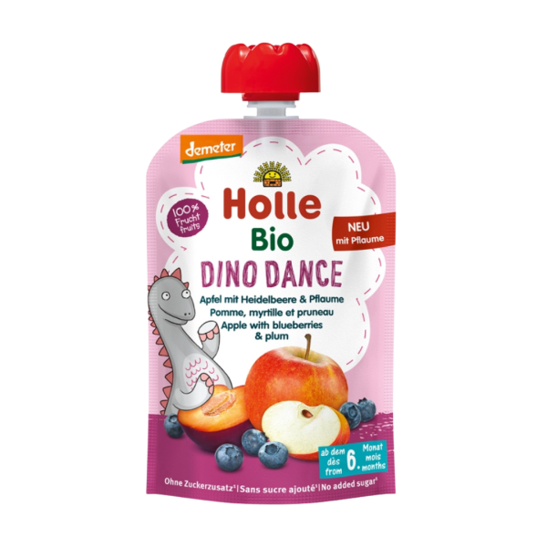 Holle Bio Dino Dance Apfel mit Heidelbeere & Pflaume