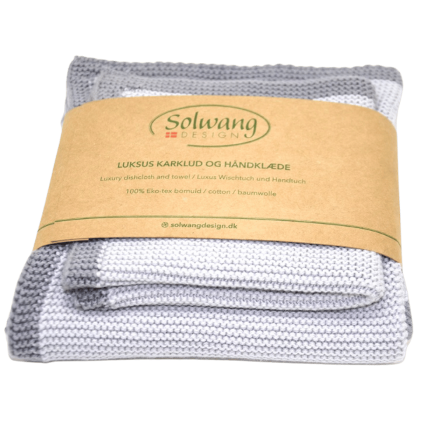 Solwang Design Frame Set mit gestricktem Wischtuch &amp; Handtuch
