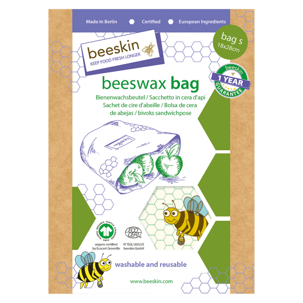 beeskin Bienenwachstuch Beutel S 18x28cm