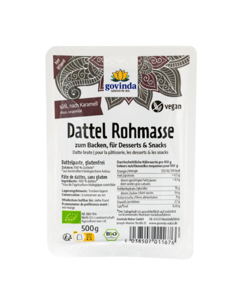 Govinda Bio Dattel-Rohmasse