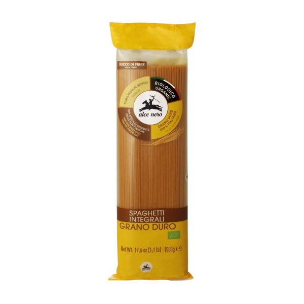 Alce Nero Bio Vollkornspaghetti aus Hartweizen, 500g