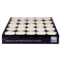 Kerzenfarm Stearin Teelichter in Alu-Hülle, 50 Stück Kerzenfarm Stearin Teelichter in Alu-Hülle, 50 Stück