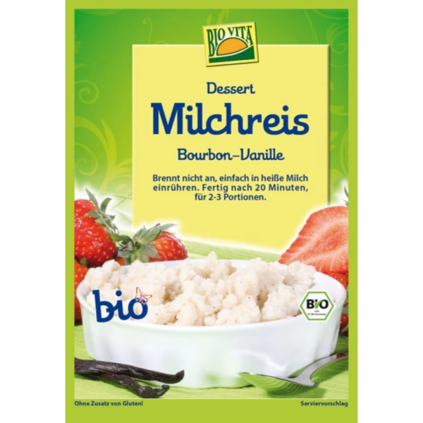 BIOVITA Bio Milchreis Bourbon-Vanille