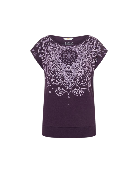 Spirit of Om Shirt Yamala - aubergine