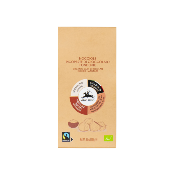 Alce Nero Bio Haselnüsse mit dunkler Schokolade überzogen, 100g