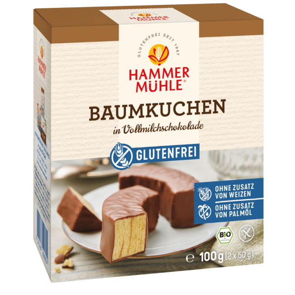 Hammer Mühle Bio Baumkuchen in Vollmilchschokolade