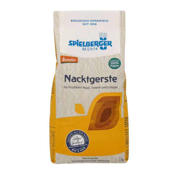 Spielberger Bio Nacktgerste ganzes Korn, 1kg