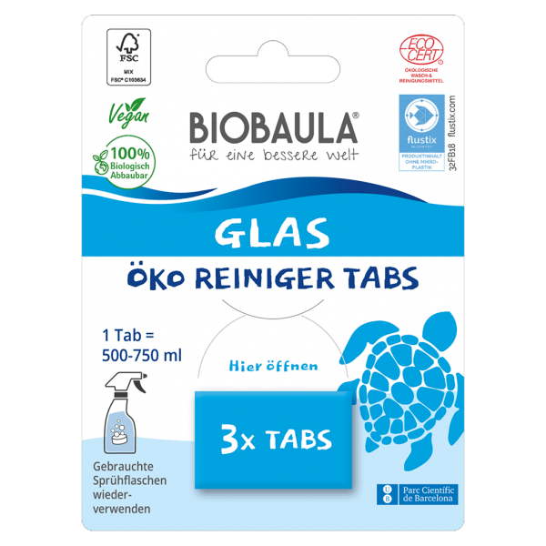 BIOBAULA Glasreiniger Tabs 3 Stück