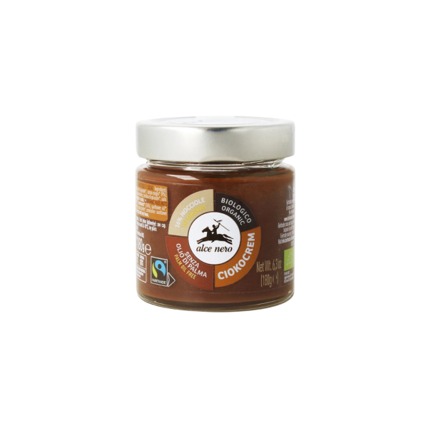 Alce Nero Bio Ciokocrem - Haselnuss-Brotaufstrich aus biologischem Anbau, 180g