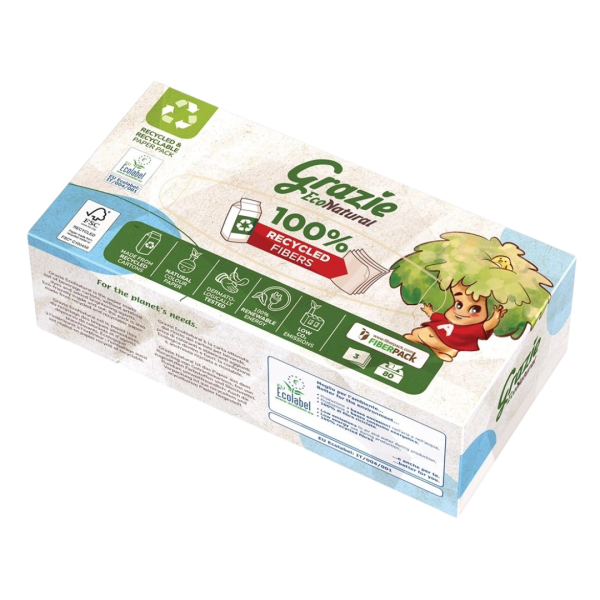 Grazie Natural Taschentücher Box, 3-lagig