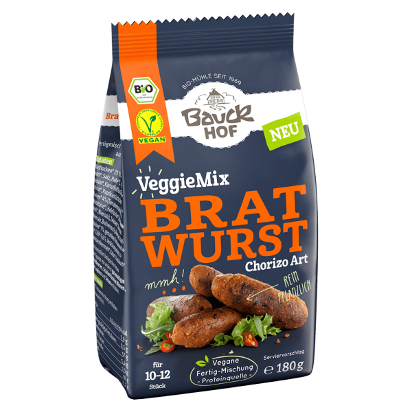 Bauckhof Bio VeggieMix Bratwurst Chorizo Art