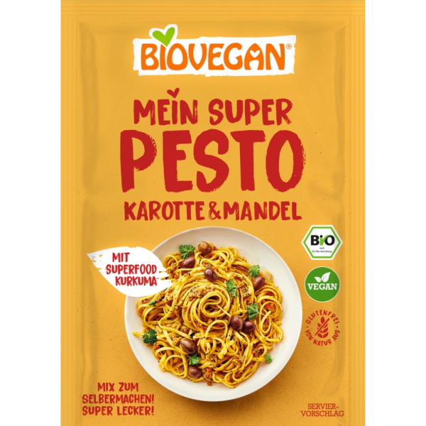 Biovegan Bio Mein Super Pesto Karotte-Mandel