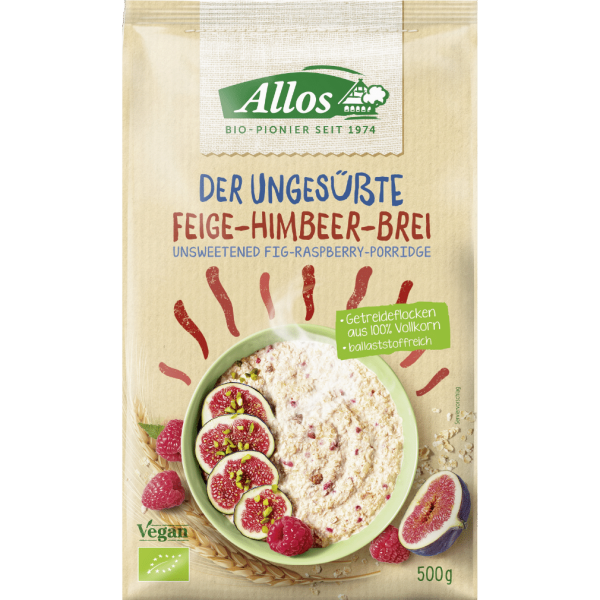 Allos Bio Das Ungesüßte Feige-Himbeer-Porridge