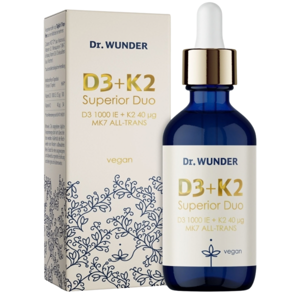 Dr. Wunder Vitamin D3+K2 Superior Duo 1.000 IE Tropfen + vegan