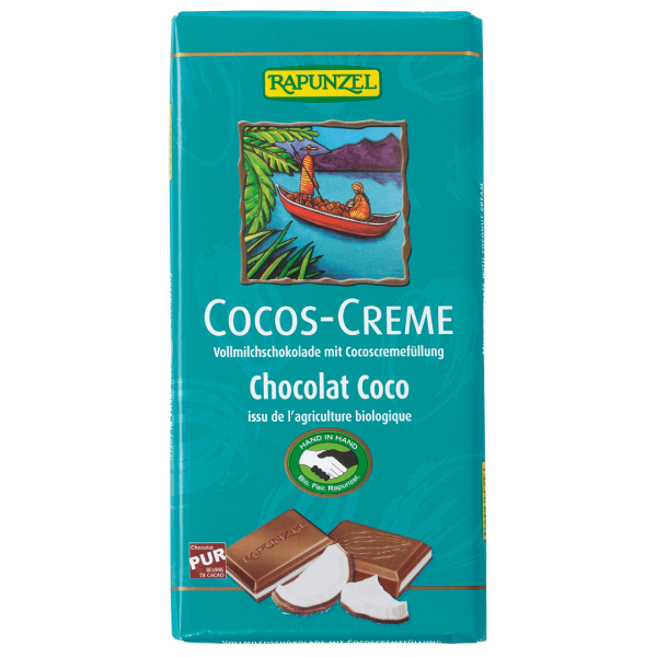 Rapunzel Bio Vollmilch Schokolade Cocos-Creme gefüllt