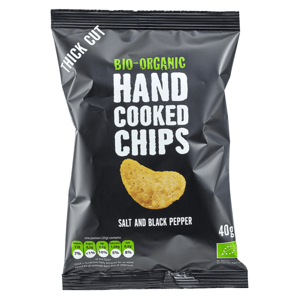 Trafo  Bio Handcooked Chips Seasalt &amp; Black Pepper