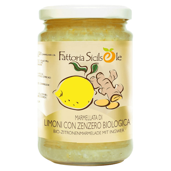 Fattoria Sicilsole Bio Zitronen Marmelade mit Ingwer