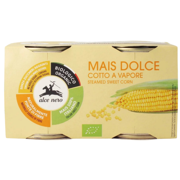 Alce Nero Bio Zuckermais gedämpft vakuumverpackt, 320g