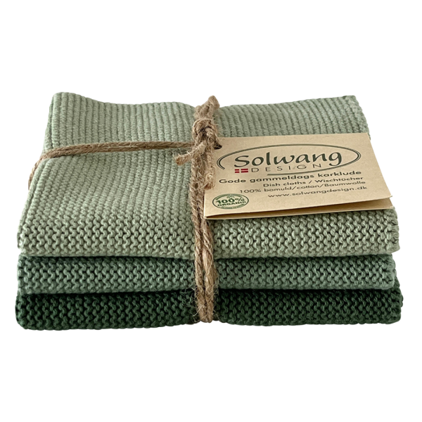 Solwang Design Bio Wischtücher, Grüntöne