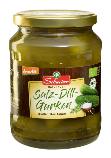 Schweizer Bio Salz-Dill-Gurken demeter