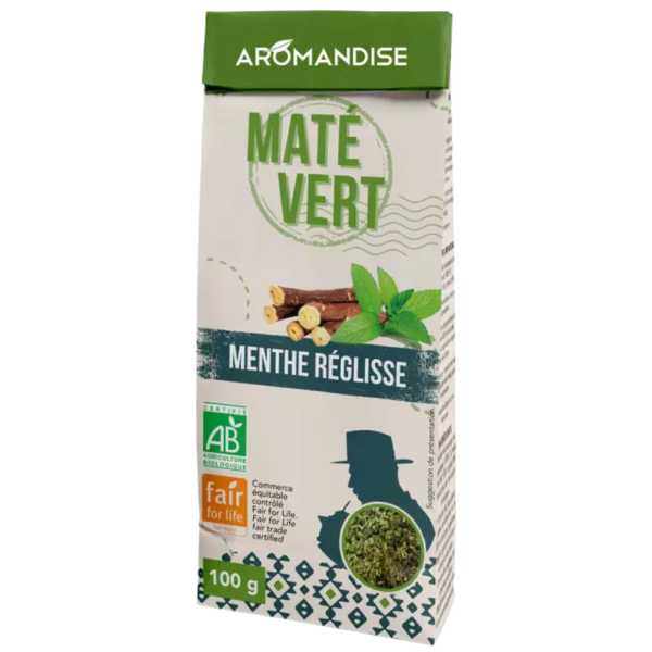 AROMANDISE Wilde grüne Mate Minze Lakritze, 100g