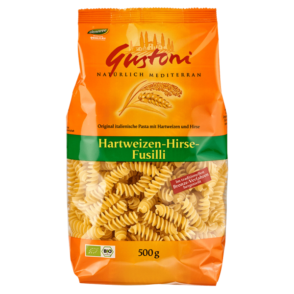 Gustoni Bio Hartweizen-Hirse-Fusilli 500g