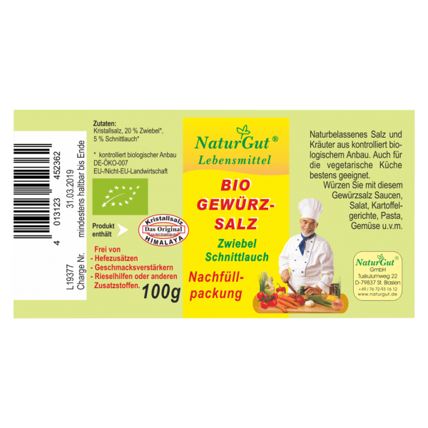 NaturGut Bio Gewürzsalz Zwiebel