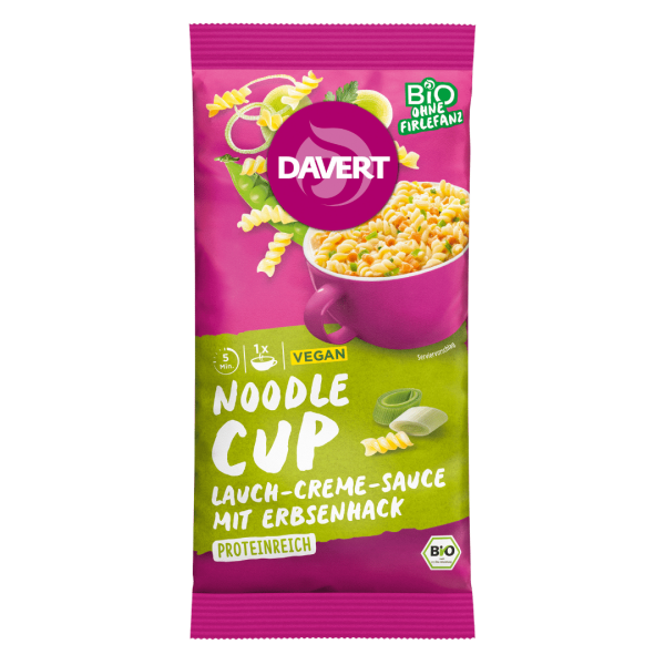 Davert Bio Noodle-Cup Lauch-Creme-Sauce
