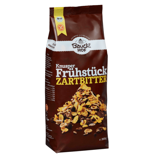 Bauckhof Bio Knusper Frühstück Zartbitter -glutenfrei-
