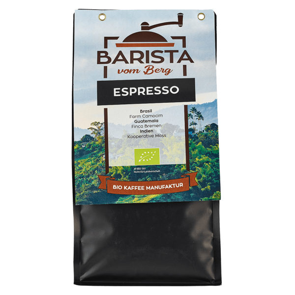 Barista vom Berg Bio Espresso, ganze Bohne, 500g