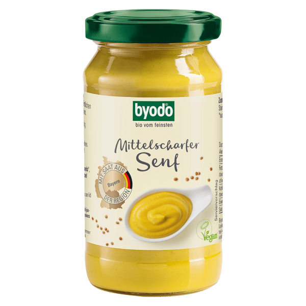 byodo Bio Mittelscharfer Senf im Glas