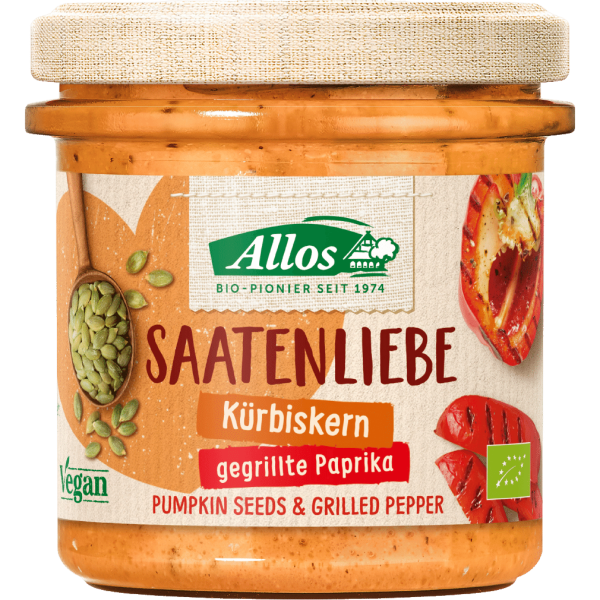 Allos Bio Saatenliebe Kürbiskerne gegrillte Paprika