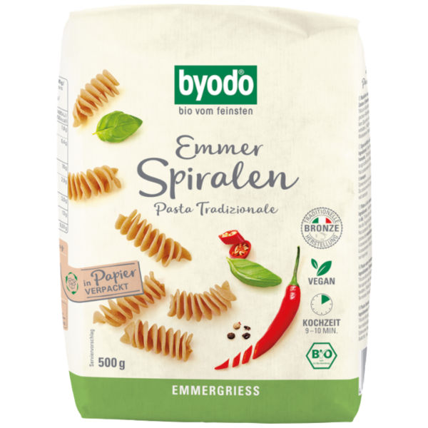 byodo Bio Emmer Spiralen 500g