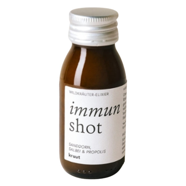 kruut Bio Immun Wildkräuter-Shot,Kräuterelixier mit Vitamin C aus Hagebutte, 60 ml